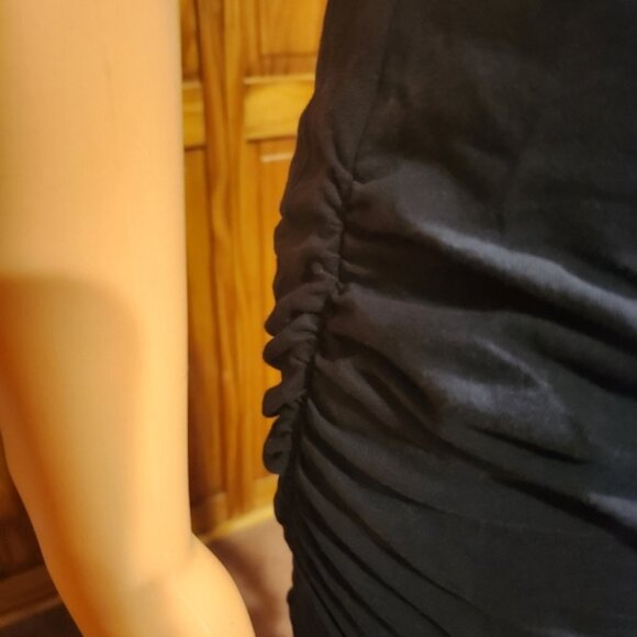 JAMES PERSE black sleeveless bodycon dress with ruched sides little black dress - Picture 2 of 7